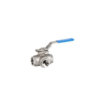 FIG. 2040. VALVULA ESFERA 3 VÍAS. TIPO L. MEDIDAS: 1/2". INOX
